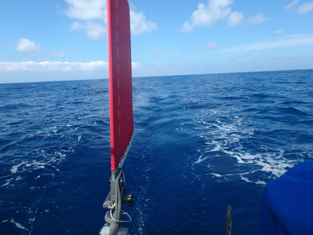 Hydrovane self-steering underway