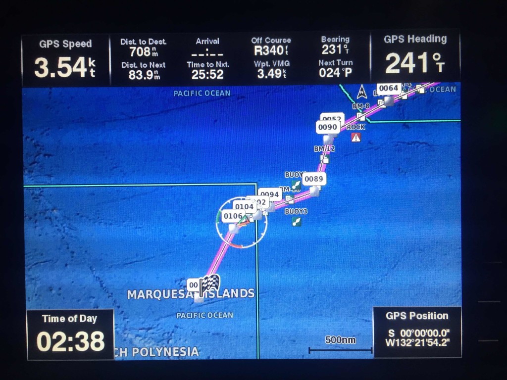 Crossing the Equator - A big moment! Latitude 00 00' 00.0"