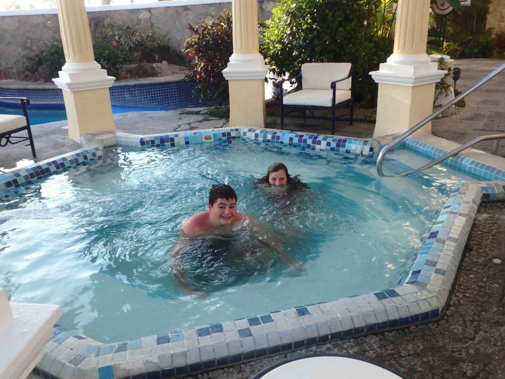 Hot Tub - Between tub & slides, the kids lived in the pools!