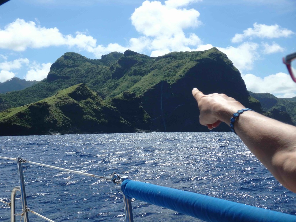 Landfall! Entering Taiohae Bay on Nuku Hiva