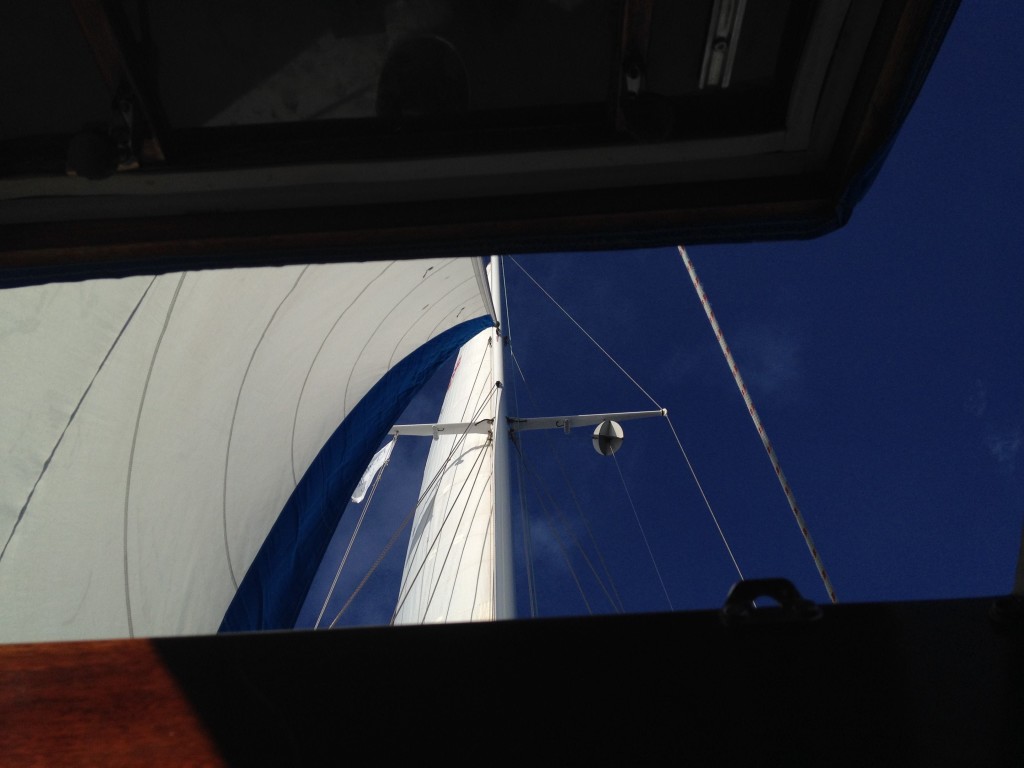 My Favorite Nap Spot - Looking up from the V-Berth