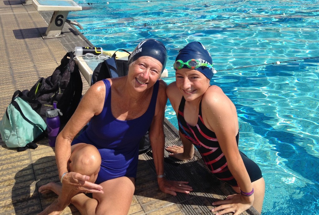 Granny & Sarah - We are swimming daily at the municipal pool