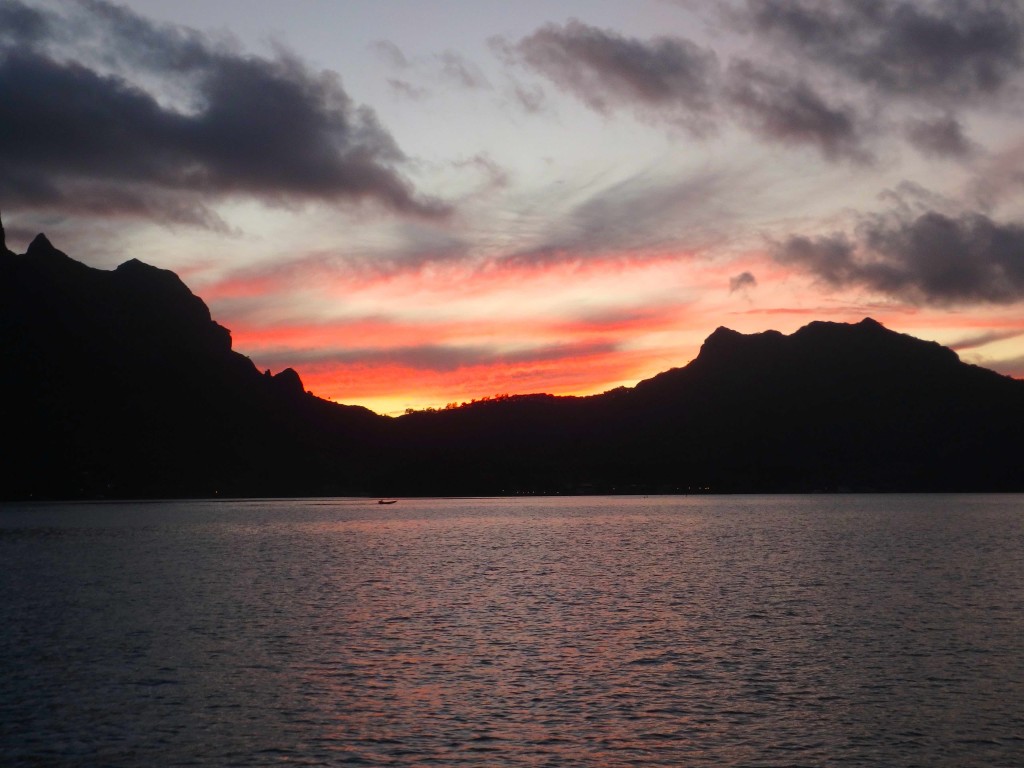 Bora Bora Sunset - One of our last before departing Polynesia