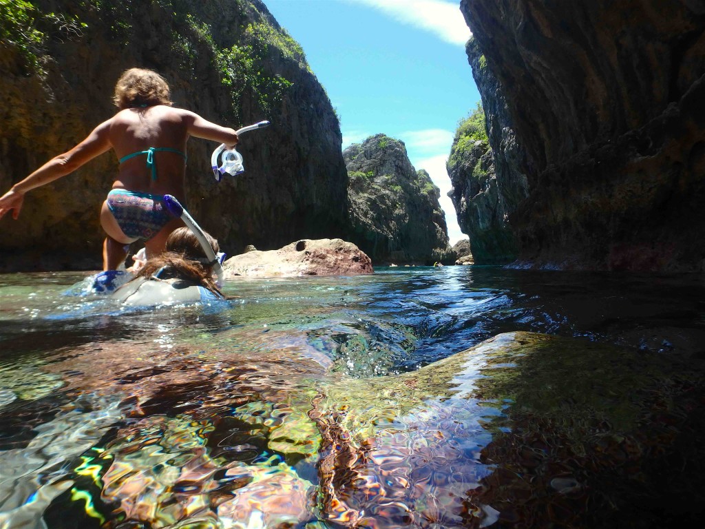 Chasing the Chasm - Karen & Sarah head into Matavai Chasm