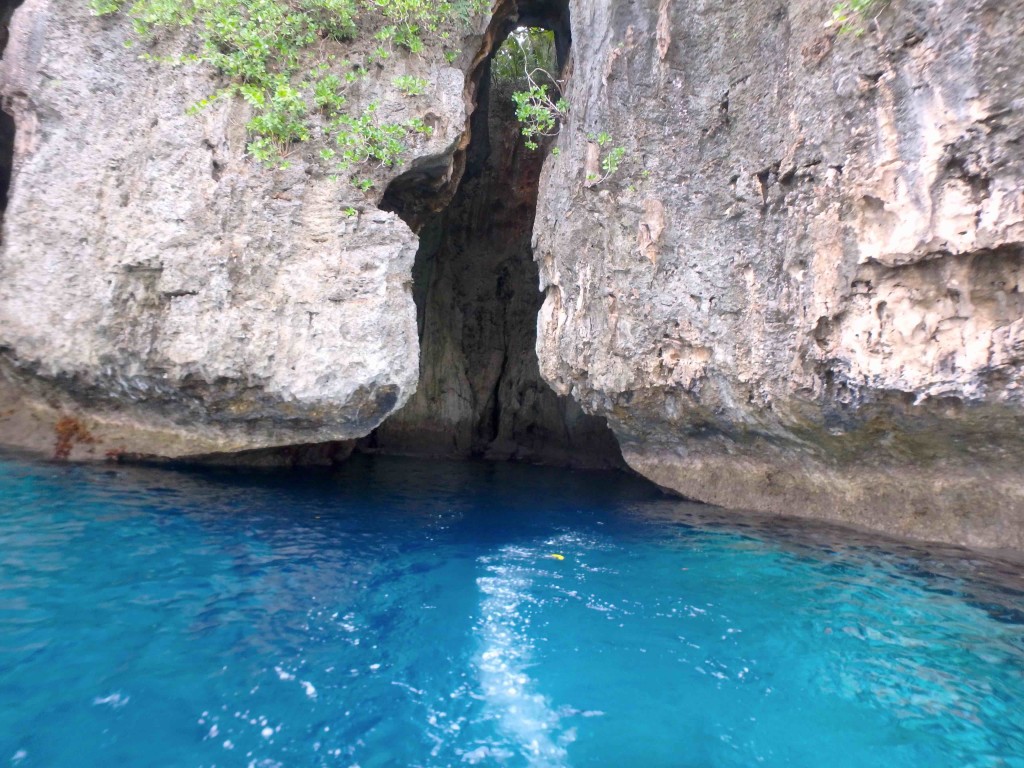 Swallow's Cave North - One of many sea caves ready for exploration in Tonga