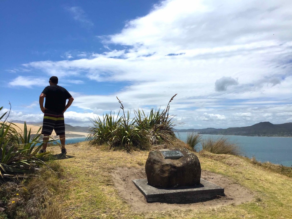 Surveying the Seascape - Peter overlooking the Tasman Sea at Opononi