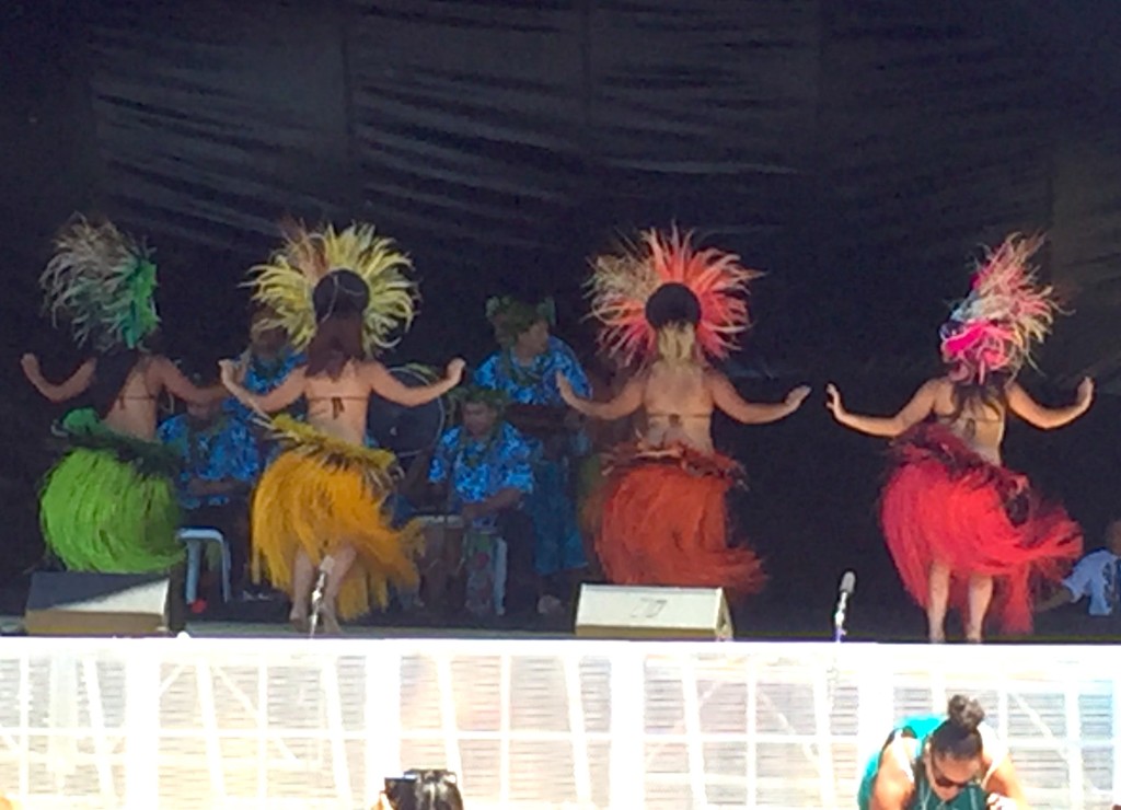 Polynesian Dancers - Members of Auckland-based Cook Island Dance team perform at Waiting