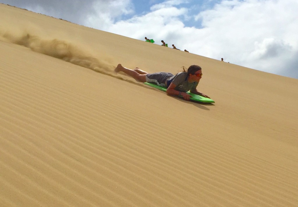 Sandboarding at TePaki - This is some serious fun for anyone interested in adrenaline