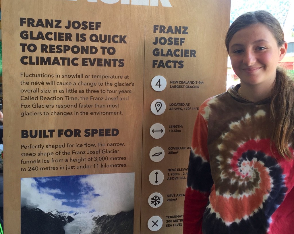 Highly Instructive - Sarah at the Franz Joseph Visitor Center