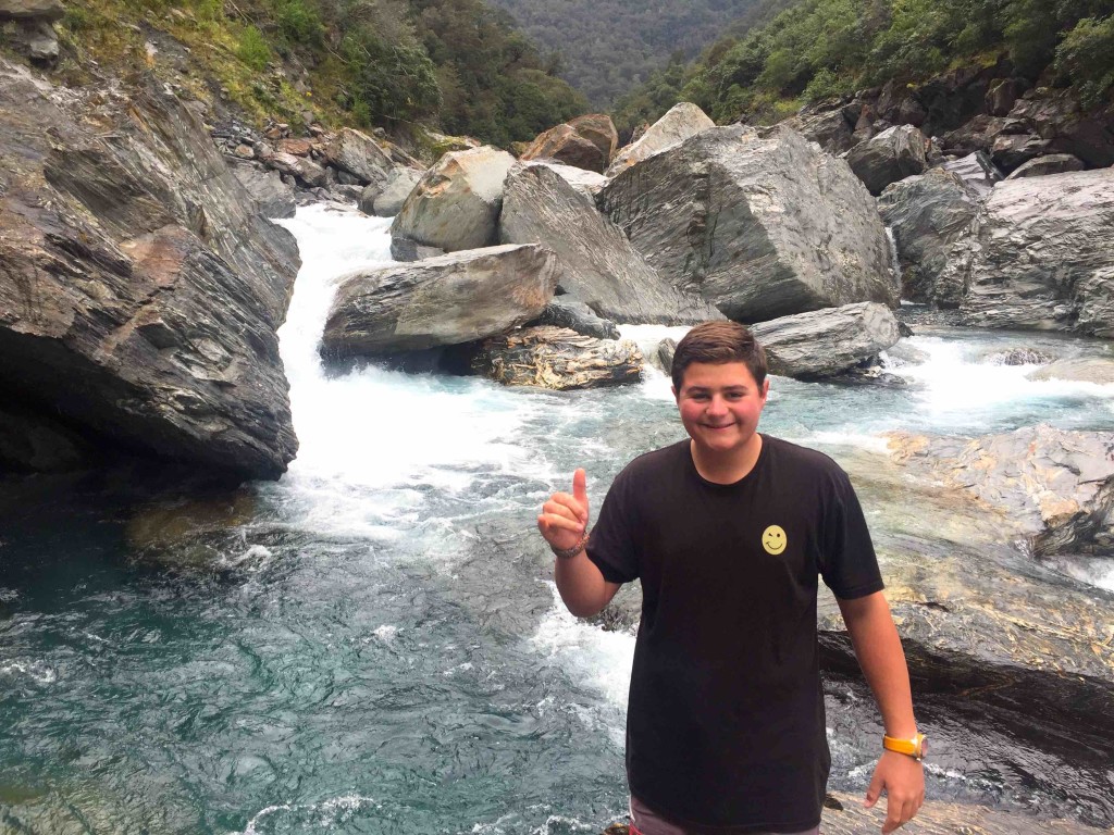 Gates of Haast - Beautiful mountain water rushes quickly past some very heavy chunks of rock