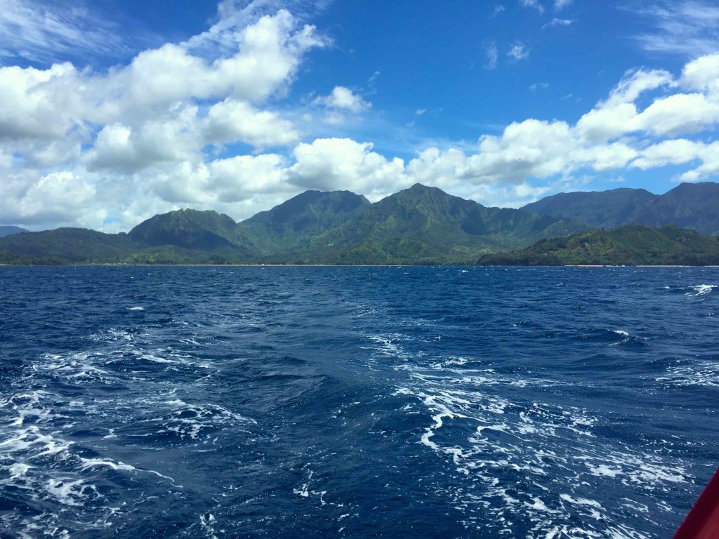 Departing Kauai - A look over the stern as we head for the mainland.